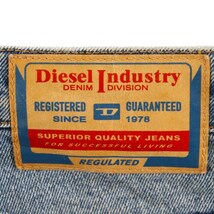 DIESEL ディーゼル 23SS P-HAKEA ファブリック 切り替え ワイド デニム スラックスパンツ インディゴ/ブラック レディース A08824_画像4