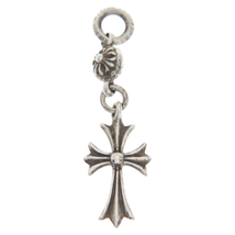 CHROME HEARTS クロムハーツ 1B TNY CH CRS 1BALL TINY CROSS 1ボールタイニーCHクロス チャーム ペンダント ネックレストップ シルバー_画像1