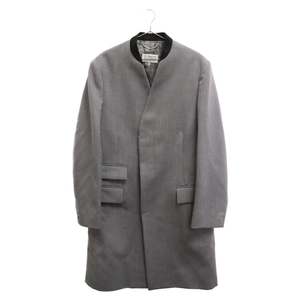 Maison Margiela メゾンマルジェラ 22AW Tan Collarless Coat SI1AA0001 ウールコート ノーカラーロングジャケット グレー