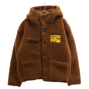 A FEW GOOD KIDS アフュー グッド キッズ CIRCLE LOGO BOA HOOD JACKET サークルロゴフードボアジャケット ブラウン