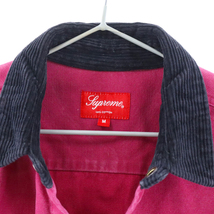 SUPREME シュプリーム 19AW script canvas snap shirt スクリプトロゴ スナップジャケット カバーオール ピンク_画像3