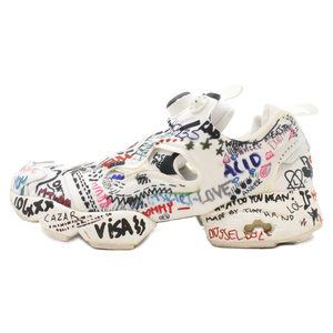 VETEMENTS ヴェトモン 17SS×Reebok INSTAPUMP FURY BS7031 インスタポンプフューリー 落書き ローカットスニーカー US6/24.0cm ホワイト