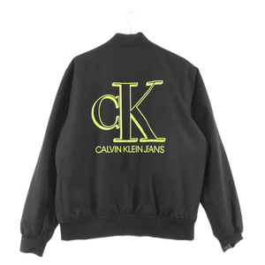 Calvin Klein Calvin Klein A-REV CK Logo reversible Zip up Bomber jacket black / khaki J319232