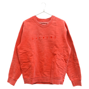 SUPREME シュプリーム 18SS overdyed crewneck sweatshirt オーバーダイクルーネックスウェットトレーナー レッド