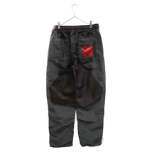 NIKE ナイキ×OFF-WHITE JORDAN Woven Pants×オフホワイト ジョーダン ウーブンナイロントラックパンツ CV0543-010 ブラック/レッド_画像1