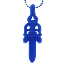 CHROME HEARTS クロムハーツ CH DAGGER PENDANT シリコンラバー CHダガーペンダント ネックレス ボールチェーン ブルー_画像3