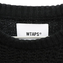 WTAPS ダブルタップス 23AW OBSVR SWEATER ACRYLIC. X3.0 クロスボーン ニット セーター ブラック 232MADT-KNM02_画像3