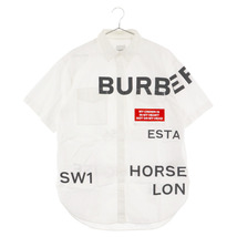 BURBERRY バーバリー ホースフェリープリント半袖シャツ 8014220 ホワイト レディース_画像1