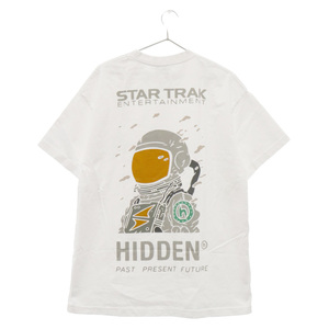 HIDDEN NEW YORK ヒドゥンニューヨーク STAR TRAK バックプリント 半袖Tシャツ ベージュ/ブラウン/ホワイト