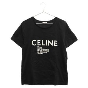 CELINE セリーヌ 20SS Classic Logo Tee クラシックロゴTシャツ 半袖カットソー ロゴプリント 2X308799I ブラック
