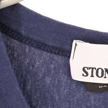 STONE ISLAND ストーンアイランド ロゴボタン ポケット付き コットン クルーネック 半袖Tシャツ ネイビー 601523258_画像3