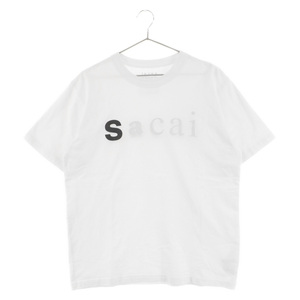 Sacai サカイ 22SS Sロゴプリント 半袖Tシャツ 22-0353S ホワイト