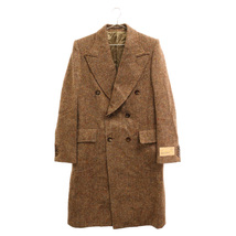 GUCCI グッチ 22AW Wool Chester Coat 644450 ZAFUT ウールヘリボーン ロゴラベル チェスターコート ブラウン_画像1