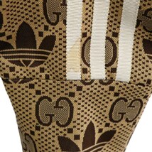 GUCCI グッチ×adidas アディダス GG トレフォイル 総柄 ジップアップ ジャケット ブラウン 722998 XJE10_画像3