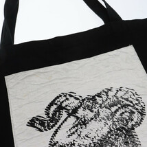 FACETASM ファセッタズム 22AW×KOSUKE KAWAMURA SHEEP LOGO TOTE BAG KK-BAG-U01 シープペーパーロゴトートバッグ ブラック_画像4