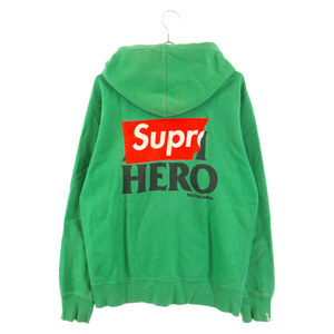 SUPREME シュプリーム 14SS×ANTI HERO Zip-Up Sweat Shirt アンタイヒーロー ジップアップスウェットパーカー グリーン