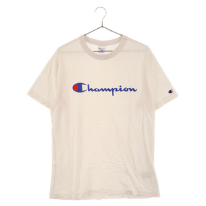 CHAMPION チャンピオン ロゴプリント 半袖カットソー 半袖Tシャツ ホワイト
