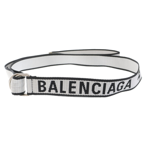 BALENCIAGA バレンシアガ D RING BELT 703137 Dリングベルト ブラック/ホワイト