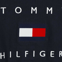 TOMMY HILFIGER トミーヒルフィガー ロゴ刺繍 半袖カットソー 半袖Tシャツ ネイビー_画像6
