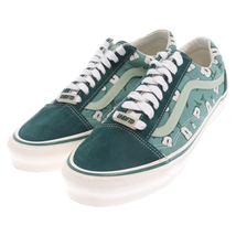 VANS ヴァンズ×UNDEFEATED OG OLD SKOOL 総柄 オールドスクール ローカットスニーカー グリーン US9.5/27.5cm 721356_画像3