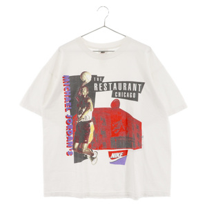 NIKE ナイキ 90s VINTAGE JORDAN RESTAURANT T SHIRT ヴィンテージ プリント半袖カットソー Tシャツ ホワイト