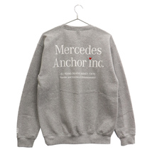 Mercedes Anchor Inc. メルセデスアンカーインク Crew Sweat ハート刺繍 ロゴ クルーネックスウェットトレーナー グレー_画像1