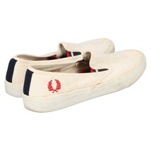 FRED PERRY フレッドペリー Turner Slip On Canvas ターナー スリッポン キャンバス ローカットスニーカー ホワイト US8/26cm B6221-100_画像4