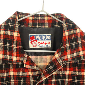 weirdo ウィアード 11SS Glasses Patch Check Shirt メガネパッチ チェック長袖シャツ ブラウン WRD-11-SS-09の画像3