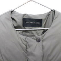 URBAN RESEARCH アーバンリサーチ フルジップアップ ノーカラー ダウンジャケット カーキ レディース UR07-27T004_画像3