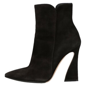 Gianvito Rossi ジャンヴィト・ロッシ スウェードショートブーツ ブラック レディース 73424