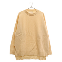 JIL SANDER ジルサンダー 23AW SWEATERCN LS ハーモニーニット長袖セーター アイボリー J21GP0003_画像1