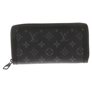 LOUIS VUITTON ルイヴィトン モノグラム トランク ジッピーウォレット M80558 長財布 ブラック