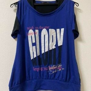 Tシャツ 140 ダンス CHEER しまむら GU 青 ダンス衣装 子供服 ユニクロ