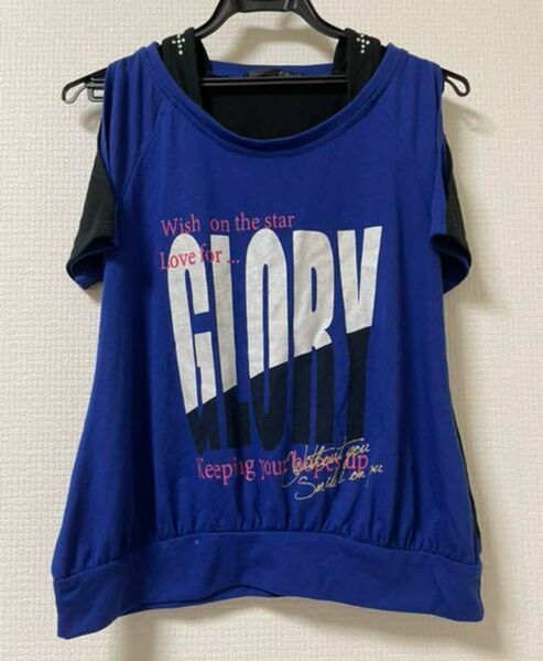 Tシャツ 140 ダンス CHEER しまむら GU 青 ダンス衣装 子供服 ユニクロ