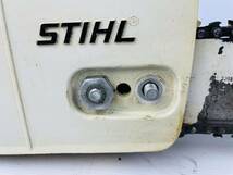 【No590】スチール STIHL MS170C エンジンチェーンソー エンジン始動確認 簡易動作確認 ジャンク_画像9