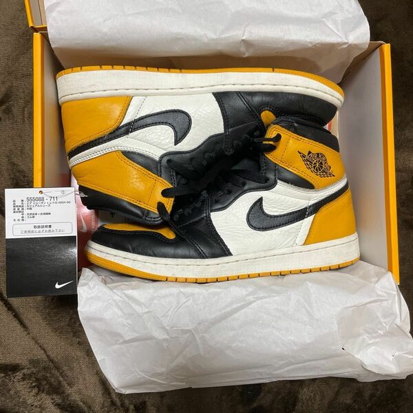 Nike Air Jordan 1 High OG "Taxi" 26.5cm 黒タグ付