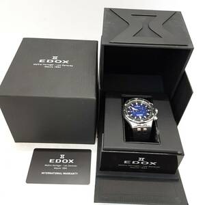 r201【1円スタート】 EDOX スイス製 エドックス DELFIN デルフィン 腕時計 メンズ 200M防水 ※裏蓋部に記名あり 現状品 