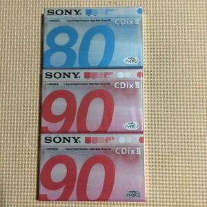 SONY CDixⅡ 80.90x2 ハイポジション カセットテープ3本セット【未開封新品】■■