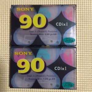 SONY CDixⅠ 90 ノーマルポジション カセットテープ2本セット【未開封新品】■■