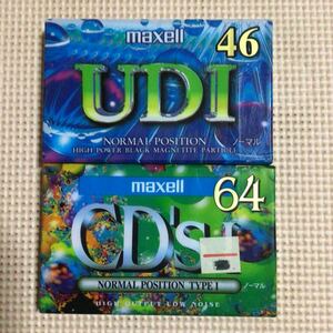 maxell UDⅠ 46.CD's 64 ノーマルポジション カセットテープ2本セット【未開封新品】■■