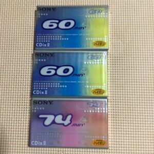 SONY CDixⅡ 60x2.74 ハイポジション カセットテープ3本セット【未開封新品】■■