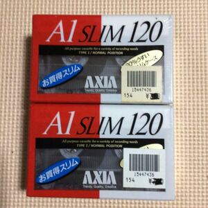 AXIA A1 SLIM 120 3パックx2 ノーマルポジション カセットテープ6本セット【未開封新品】★