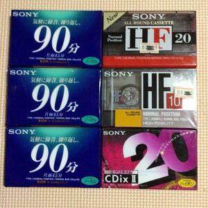 SONY BASIC 90x3.HF 10.20 ノーマルポジション　CDix Ⅱ 20 ハイポジション カセットテープ【未開封新品】★