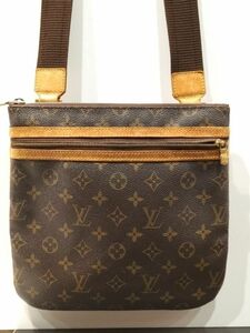 B4 1円～ 中古品 ルイヴィトン LOUIS VUITTON モノグラム ポシェット・ボスフォール ショルダーバッグ 茶 ブラウン系 レディース