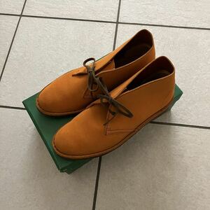 希少 英国製 クラークス デザートブーツ オレンジ 24cm Clarks チャッカーブーツ / トリッカーズ オールデン クロケットジョーンズ UK