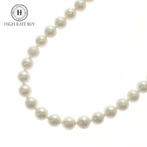 1円スタート 美品 アコヤ真珠 ネックレス 46粒 46P 8.50-9.00ｍｍ pearl 金具 SILVER シルバー アクセサリー レディース NGLソーティング