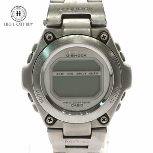 1円スタート CASIO カシオ G-SHOCK Gショック MRG-100 クォーツ メンズ 腕時計 シルバー ラウンド デジアナ ステンレススチール 動作未確認