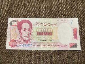 【未使用 】1000ボリバル　ベネズエラ 紙幣⑥
