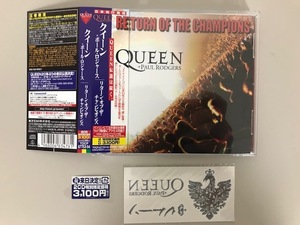 QUEEN+PAUL RODGERS クイーン ポール ロジャース RETURN OF THE CHAMPIONS CD リターン オブ ザ チャンピオンズ 初回限定盤 来日決定シール