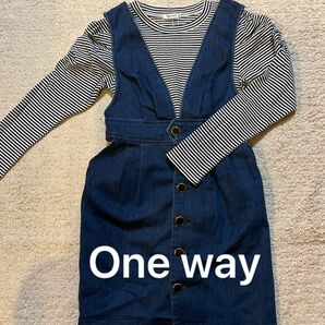 one way サロペットワンピース　Mサイズ　 デニム